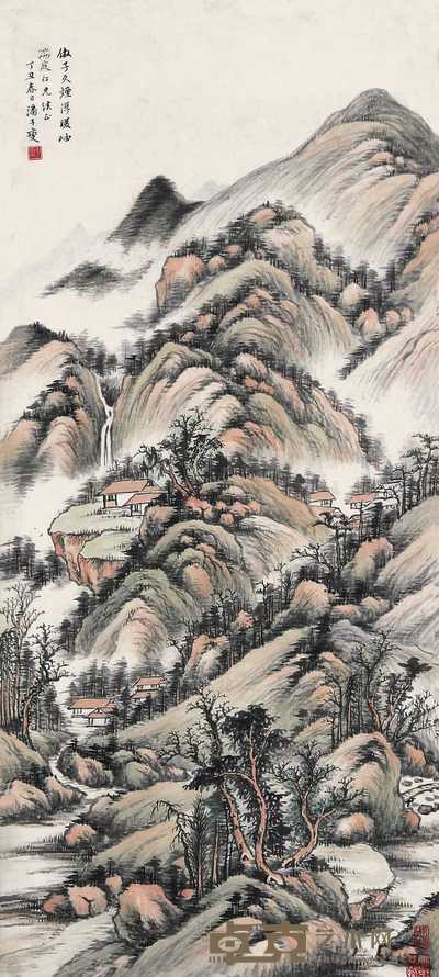 潘子燮 山水 立轴 85.5×38cm